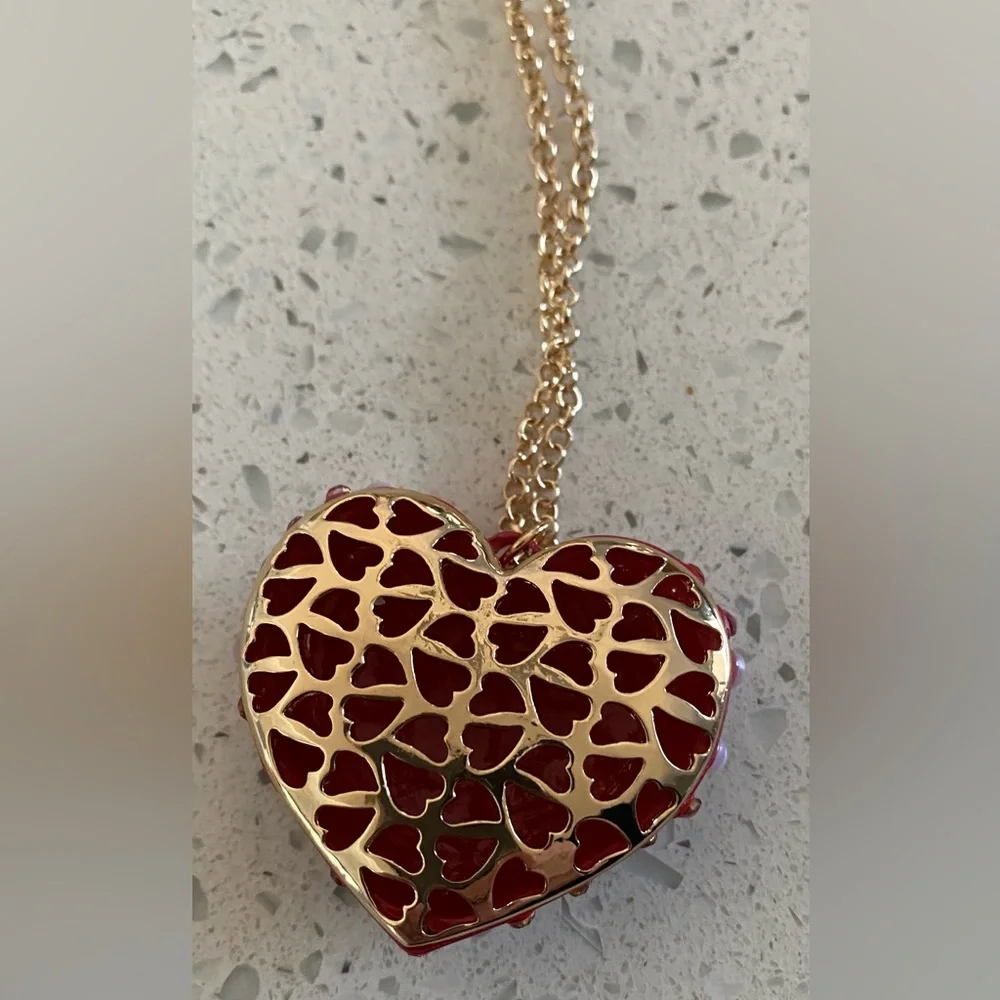 Betsey Johnson Heart ❤️ Pendant Long Necklace Size OS - Picture 4 of 6